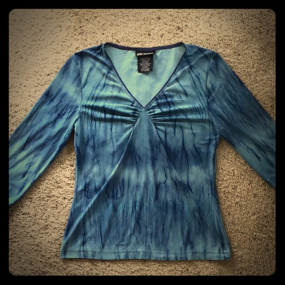 No Boundaries Blue Tie Dye Top